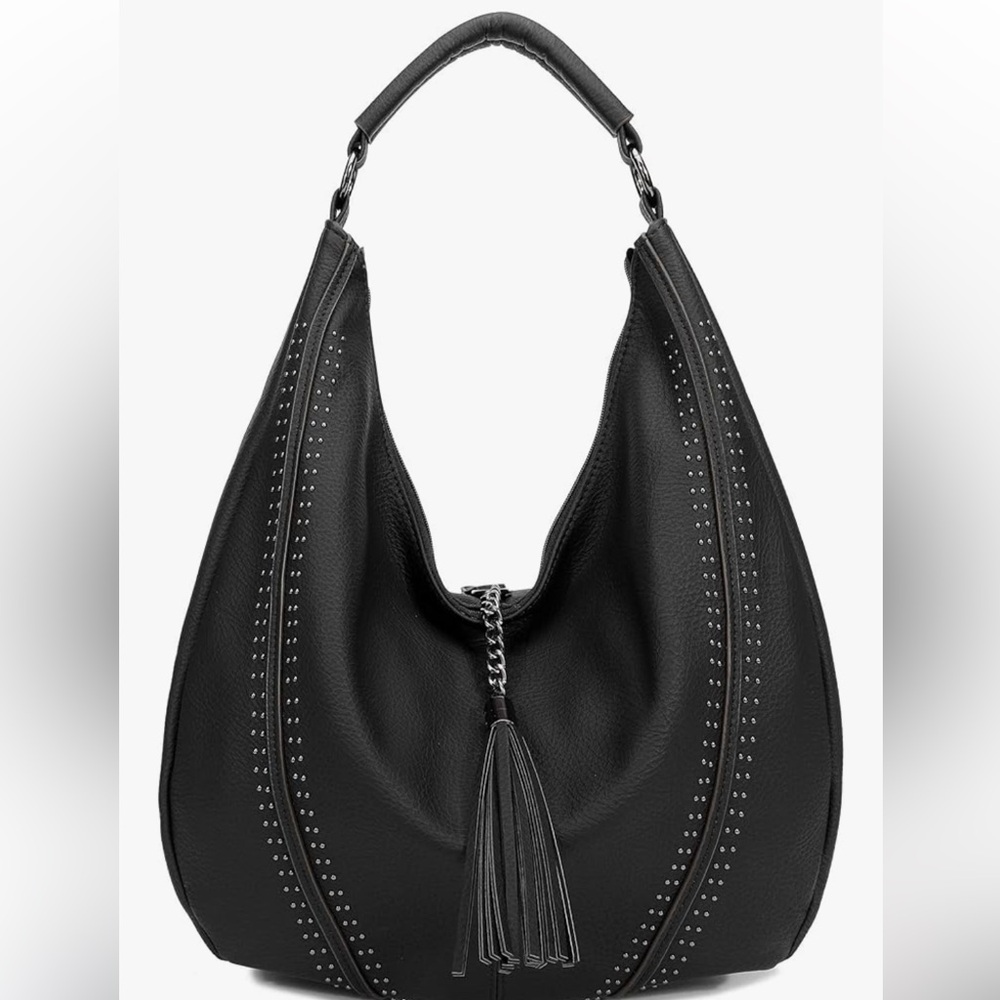 Kilamal Black Vegan Hobo Shoulder/ Hand Bag/ Brand New/ Never Used Oversized